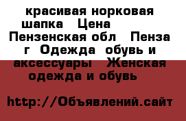 красивая норковая шапка › Цена ­ 1 000 - Пензенская обл., Пенза г. Одежда, обувь и аксессуары » Женская одежда и обувь   